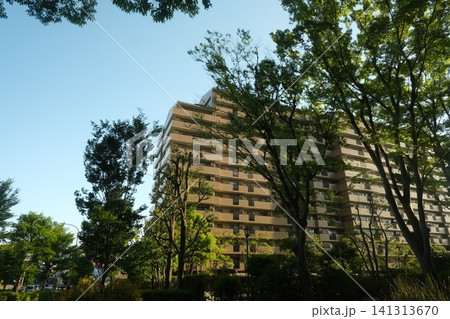 横浜緑園都市駅周辺のマンションのある街並みの風景 141313670