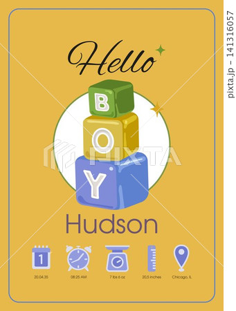 Baby boy birth announcement card with alphabet blocks name date time weight height and location Baby boy birth announcement card with alphabet blocks name date time weight height and location 141316057