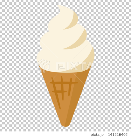 バニラソフトクリームのイラスト素材 141316405