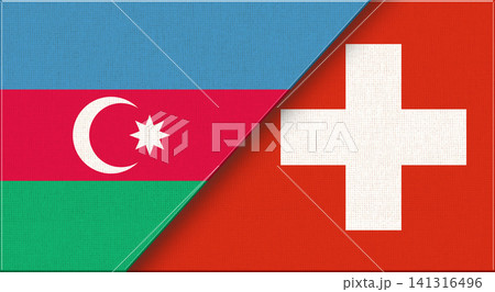 Two Flag Together. Azerbaijani and Swiss flag. Azerbaijani - Swiss relations. Two Flag Together. Azerbaijani and Swiss flag. Azerbaijani - Swiss relations. 141316496