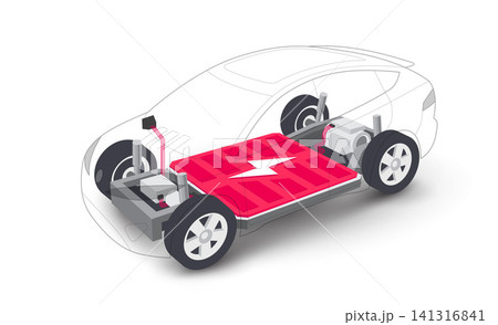 Electric car battery platform board scheme with body and chassis module battery pack. Electric car battery platform board scheme with body and chassis module battery pack. 141316841