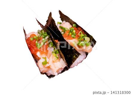Top view of Salmon Roe Wrap, focus selective Top view of Salmon Roe Wrap, focus selective 141318300