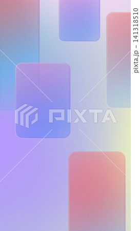 Pastel glassmorphism background with rounded translucent shapes, soft gradient colors and clean minimal design. 141318510