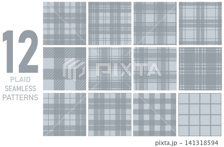 buffalo plaid seamless pattern gray collections for print-on-demand products and seasonal design project 141318594
