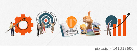 Business learning, teamwork and knowledge sharing supporting employee growth and skills development. Business learning, teamwork and knowledge sharing supporting employee growth and skills development. 141318600