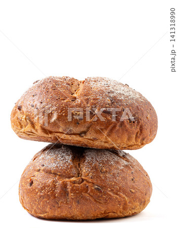 whole rye malt multigrain bread loaves with cereal seeds dusting whole rye malt multigrain bread loaves with cereal seeds dusting 141318990