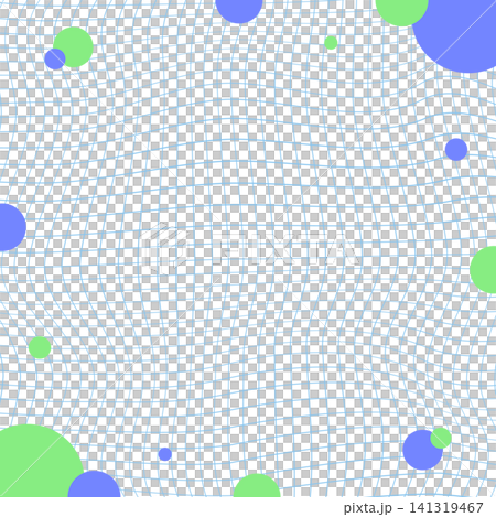 Distorted grid and circular object decoration, frame background, grid, square size Distorted grid and circular object decoration, frame background, grid, square size 141319467