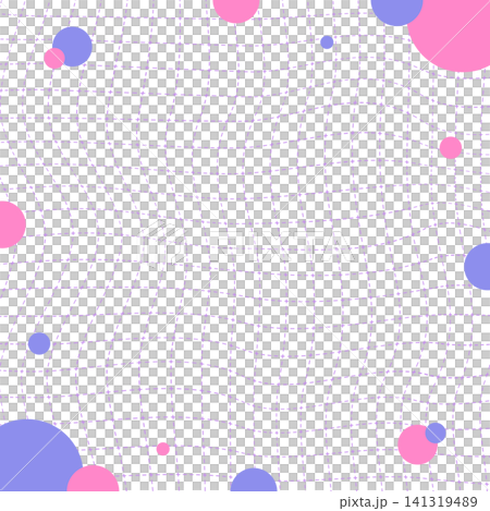 Distorted grid and circular object decoration, frame background, dotted grid, square size Distorted grid and circular object decoration, frame background, dotted grid, square size 141319489