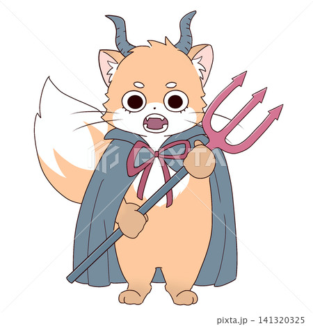 悪魔の衣装に身を包んだキツネ 悪魔の衣装に身を包んだキツネ 141320325