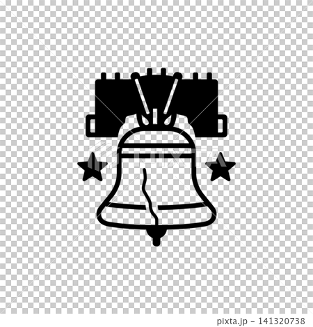 Liberty Bell Philadelphia Historical Line Icon Liberty Bell Philadelphia Historical Line Icon 141320738