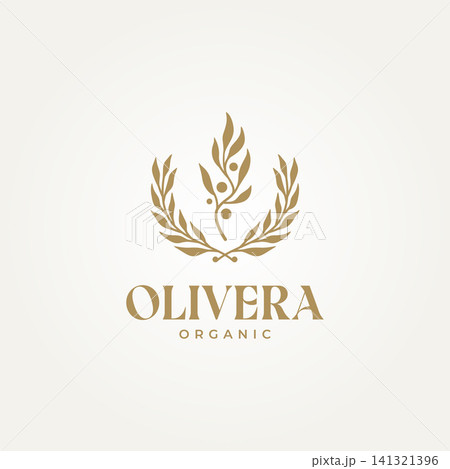 minimalist olive branch with flower ornaments icon logo vector illustration design. simple modern olive oil, wellness, health and beauty logo concept minimalist olive branch with flower ornaments icon logo vector illustration design. simple modern olive oil, wellness, health and beauty logo concept 141321396