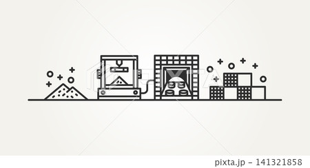 set of minimalist steel manufacturing process line art icon logo vector illustration design. simple modern process, production, factory logo concept set of minimalist steel manufacturing process line art icon logo vector illustration design. simple modern process, production, factory logo concept 141321858