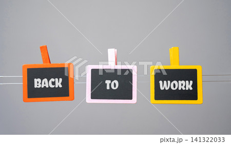 Back to work concept. Returning from vacation, productivity, motivation, career growth, organization, renewed focus, fresh beginnings, professional goals, and a positive mindset. Back to work concept. Returning from vacation, productivity, motivation, career growth, organization, renewed focus, fresh beginnings, professional goals, and a positive mindset. 141322033