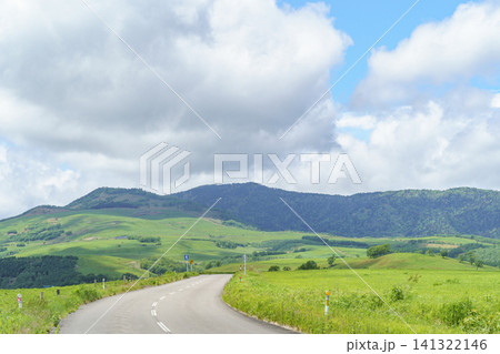 北海道上士幌町ナイタイ高原牧場の一本道 夏の絶景ドライブとツーリングスポット 北海道上士幌町ナイタイ高原牧場の一本道 夏の絶景ドライブとツーリングスポット 141322146