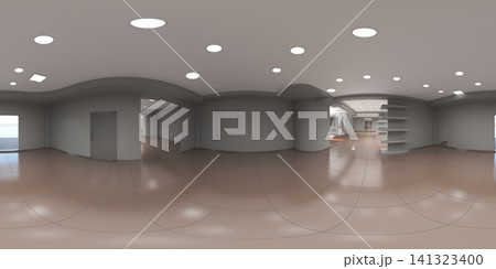 interior visualization, spherical panorama, 3D illustration interior visualization, spherical panorama, 3D illustration 141323400
