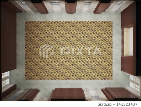 empty room, interior visualization, 3D illustration 141323437