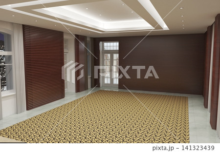 empty room, interior visualization, 3D illustration 141323439