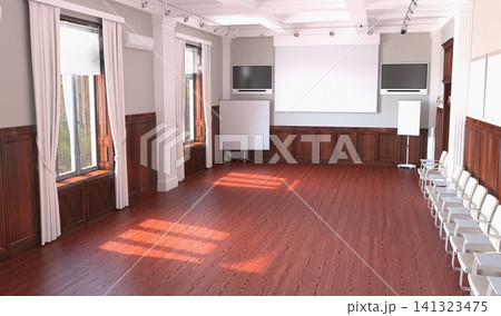 empty room, interior visualization, 3D illustration 141323475