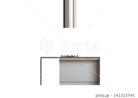 modern kitchen isolated on transparent background, home furniture, 3D illustration, cg render modern kitchen isolated on transparent background, home furniture, 3D illustration, cg render 141323745