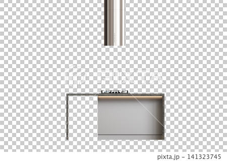 modern kitchen isolated on transparent background, home furniture, 3D illustration, cg render modern kitchen isolated on transparent background, home furniture, 3D illustration, cg render 141323745
