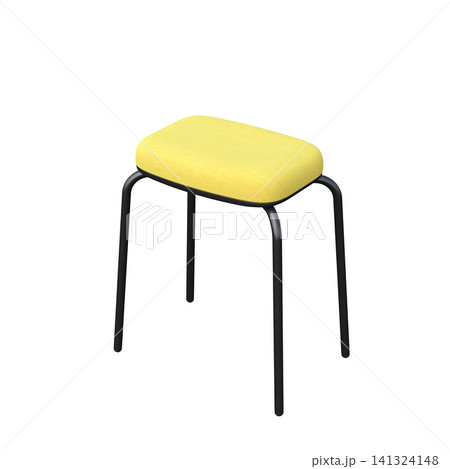 chair isolate on a transparent background, interior furniture, 3D illustration, cg render 141324148