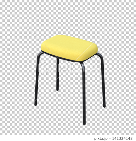 chair isolate on a transparent background, interior furniture, 3D illustration, cg render 141324148