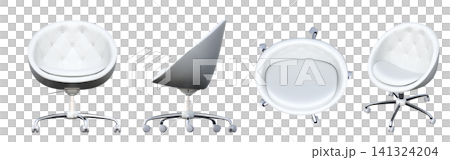 chair isolate on a transparent background, interior furniture, 3D illustration, cg render 141324204