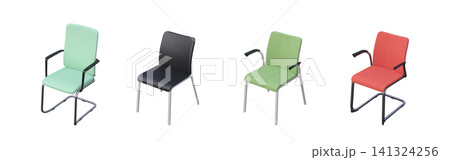 chair isolate on a transparent background, interior furniture, 3D illustration, cg render chair isolate on a transparent background, interior furniture, 3D illustration, cg render 141324256