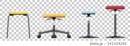 chair isolate on a transparent background, interior furniture, 3D illustration, cg render chair isolate on a transparent background, interior furniture, 3D illustration, cg render 141324292