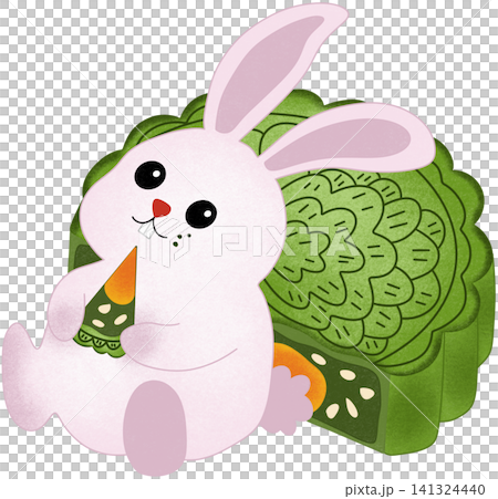 rabbit eating mooncake rabbit eating mooncake 141324440