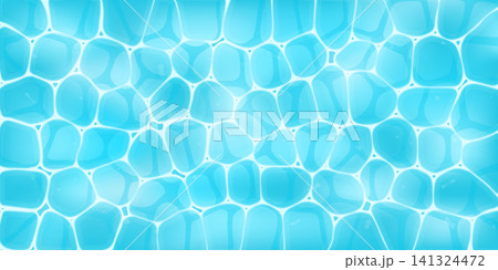 Background with the texture of pool water. Summer blue pool pattern. Background with the texture of pool water. Summer blue pool pattern. 141324472
