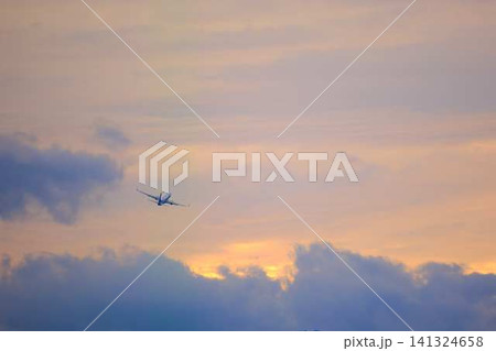 飛行機の着陸 141324658