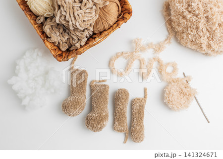 Amigurumi crochet making process with yarn and stuffing Amigurumi crochet making process with yarn and stuffing 141324671