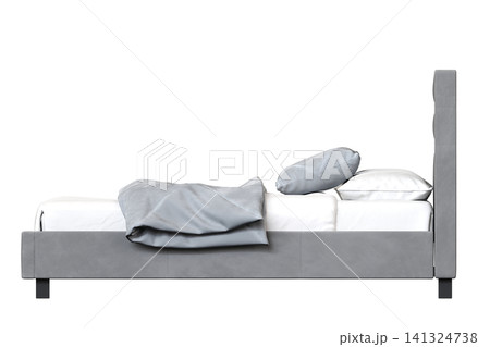 double bed isolated on a transparent background, furniture for the bedroom interior, 3D illustration, cg render double bed isolated on a transparent background, furniture for the bedroom interior, 3D illustration, cg render 141324738