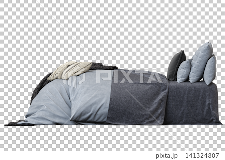 double bed isolated on a transparent background, furniture for the bedroom interior, 3D illustration, cg render double bed isolated on a transparent background, furniture for the bedroom interior, 3D illustration, cg render 141324807