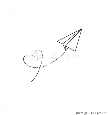 Line paper plane, line paper plane art doodle on white transparent. line paper plane design for icon, logo, card, poster design, cover, print Line paper plane, line paper plane art doodle on white transparent. line paper plane design for icon, logo, card, poster design, cover, print 141325332