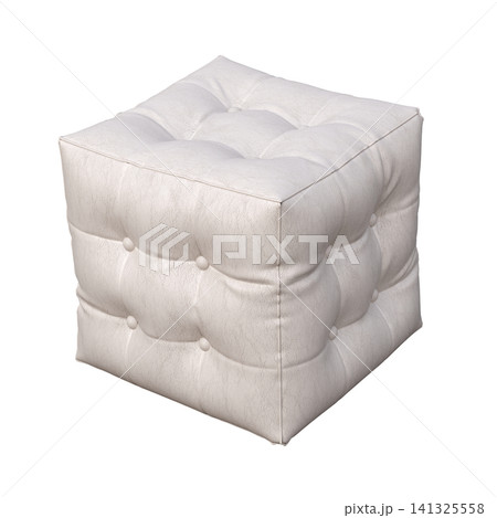 soft pouf isolate on a transparent background, interior furniture, 3D illustration, cg render soft pouf isolate on a transparent background, interior furniture, 3D illustration, cg render 141325558