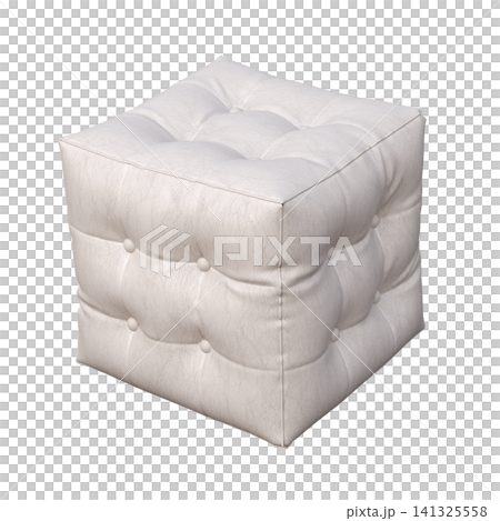 soft pouf isolate on a transparent background, interior furniture, 3D illustration, cg render soft pouf isolate on a transparent background, interior furniture, 3D illustration, cg render 141325558
