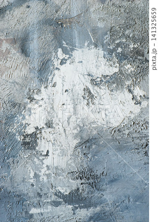Abstract grunge background with rough textured grey concrete and white plaster brush strokes. Abstract grunge background with rough textured grey concrete and white plaster brush strokes. 141325659