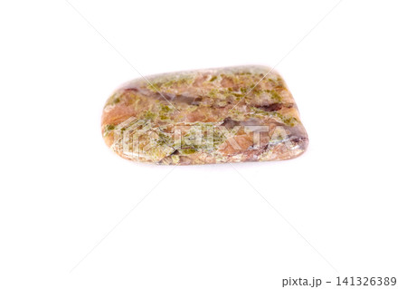 Macro mineral stone jasper on a white background Macro mineral stone jasper on a white background 141326389