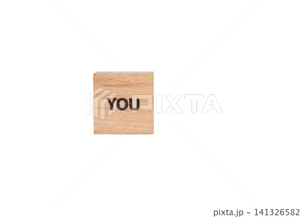 wooden cubes with the inscription You on a white isolated background wooden cubes with the inscription You on a white isolated background 141326582