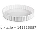 round ceramic baking dish isolated on white background 141326887