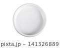 white ceramic bowl isolated on white background. Top view. Flat lay 141326889