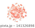 Pink Himalayan salt isolated on white background. Top view. Flat lay 141326898