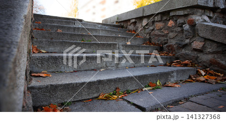 Old stone stairs in city park Old stone stairs in city park 141327368
