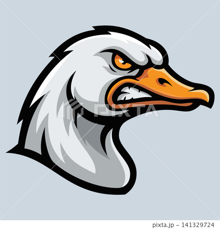 swan head mascot logo swan head mascot logo 141329724