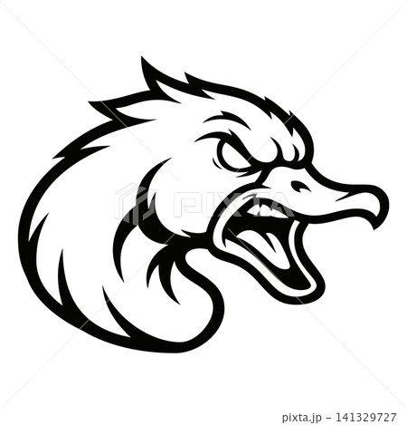 swan head mascot logo swan head mascot logo 141329727