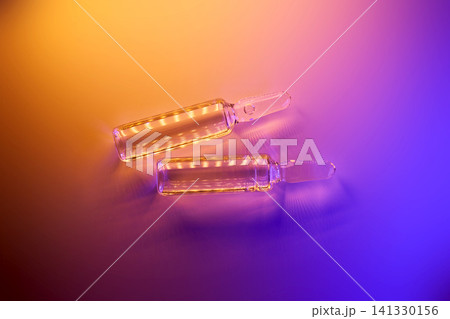 Medical ampoules showing biotechnology research and health innovation Medical ampoules showing biotechnology research and health innovation 141330156