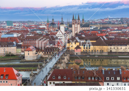 Old Main Bridge and city skyline in Wurzburg, Bavaria, Germany Old Main Bridge and city skyline in Wurzburg, Bavaria, Germany 141330631
