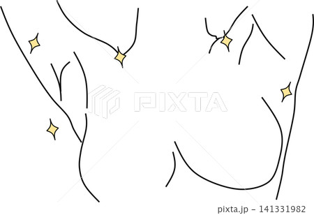 ムダ毛処理のイラスト ムダ毛処理のイラスト 141331982
